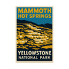 Mammoth Hot Springs Yellowstone Poster – Vintage National Park Matte Wall Art (Unframed)