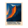 Horsetail Fall Firefall Yosemite Poster – Vintage National Park Matte Wall Art (Unframed)