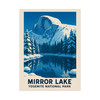 Mirror Lake Yosemite Poster – Winter Half Dome Matte National Park Wall Art (Unframed)