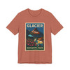Glacier National Park Vintage Poster T-Shirt – Mountain Goat & Wildflower Scenic Tee