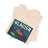 Glacier National Park Vintage Poster T-Shirt – Mountain Goat & Wildflower Scenic Tee