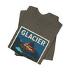 Glacier National Park Vintage Poster T-Shirt – Mountain Goat & Wildflower Scenic Tee