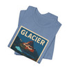 Glacier National Park Vintage Poster T-Shirt – Mountain Goat & Wildflower Scenic Tee