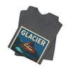 Glacier National Park Vintage Poster T-Shirt – Mountain Goat & Wildflower Scenic Tee