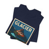 Glacier National Park Vintage Poster T-Shirt – Mountain Goat & Wildflower Scenic Tee