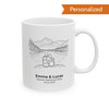 Personalized Glacier National Park Couple Mug | Custom Names & Date Coffee Cup