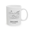 Personalized Olympic National Park Couple Mug | Custom Names & Date Coastal Coffee Cup