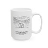 Personalized Grand Teton National Park Couple Mug | Custom Names & Date Mountain Coffee Cup