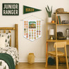 Wall hanging banner for displaying junior ranger badges