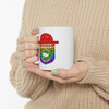 Junior Ranger Pop It style National Parks ceramic mug with colorful rainbow adventure badge design