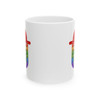 Junior Ranger Pop It style National Parks ceramic mug with colorful rainbow adventure badge design