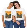 Louisiana Bayou alligator T-shirt featuring vintage-inspired MOMENT No. 002 artwork with an explorer on a dock and an alligator in the swamp.