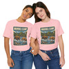Brooks Camp Katmai National Park Alaska bear T-shirt featuring vintage-inspired MOMENT No. 006 artwork with brown bears and wild salmon along the river.
