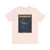 Keauhou Bay Kona Coast Hawaii manta ray T-shirt featuring vintage-inspired MOMENT No. 008 artwork with manta rays and divers in illuminated nighttime ocean water.