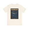 Natural Keauhou Bay Kona Coast Hawaii manta ray T-shirt featuring vintage-inspired MOMENT No. 008 artwork with manta rays and divers in illuminated nighttime ocean water.