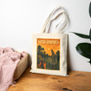 Natural cotton canvas Louisiana Bayou tote bag featuring MOMENT No. 002 alligator artwork.