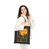 Black cotton canvas Louisiana Bayou tote bag featuring MOMENT No. 002 alligator artwork.
