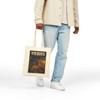 Natural cotton canvas Vieques Island Puerto Rico tote bag featuring MOMENT No. 005 wild horse artwork.