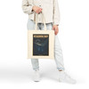 Natural cotton canvas Keauhou Bay Kona Hawaii tote bag featuring MOMENT No. 008 manta ray night dive artwork.