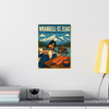 18 x 24 inch Wrangell-St. Elias Alaska matte poster featuring MOMENT No. 001 salmon and fish wheel artwork.