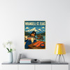 24 x 32 inch Wrangell-St. Elias Alaska matte poster featuring MOMENT No. 001 salmon and fish wheel artwork.