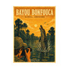 30 x 40 inch Louisiana Bayou matte poster featuring MOMENT No. 002 alligator artwork.