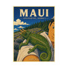 30 x 40 inch Maui Upcountry Hawaii matte poster featuring MOMENT No. 004 Jackson's chameleon artwork.