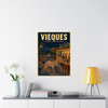 24 x 32 inch Vieques Island Puerto Rico matte poster featuring MOMENT No. 005 wild horse artwork.