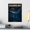 12 x 16 inch Keauhou Bay Kona Hawaii matte poster featuring MOMENT No. 008 manta ray night dive artwork.