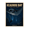 24 x 32 inch Keauhou Bay Kona Hawaii matte poster featuring MOMENT No. 008 manta ray night dive artwork.