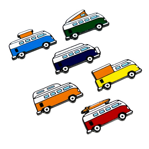 VW Classic Campervan Enamel Pins Collection (6 pcs) VW Classic Campervan Enamel Pins Collection (6 pcs)