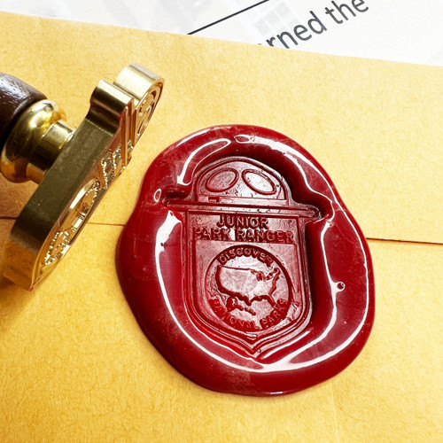 Customize Your Junior Ranger Scout Brass Wax Seal Stamp with Wood Handle