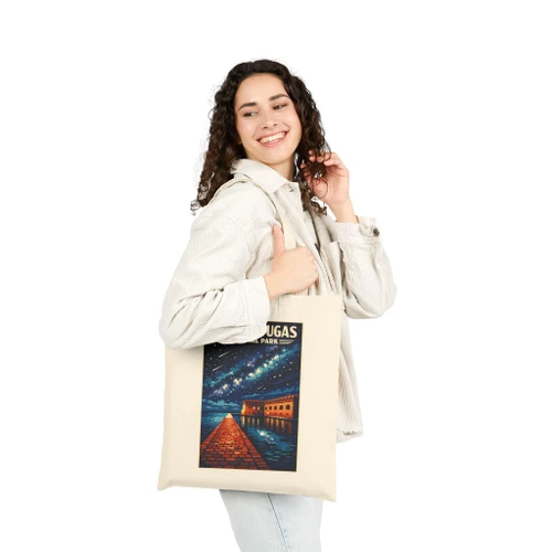 Dry Tortugas National Park Tote – Night Sky Vintage Travel Poster Canvas Bag