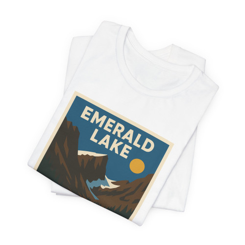 Emerald Lake RMNP Tee – Scenic Mountain Lake Vintage Poster T-Shirt