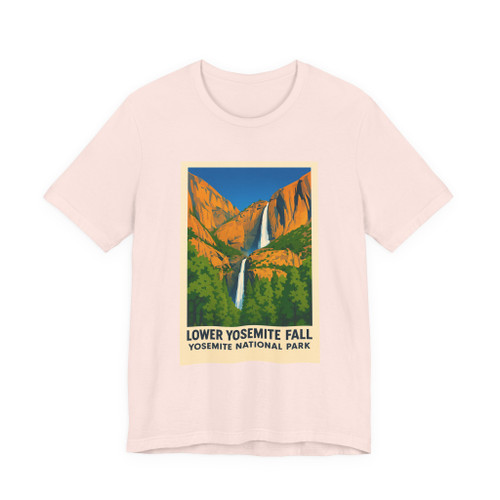 Lower Yosemite Fall Tee – Vintage Yosemite National Park Poster T-Shirt