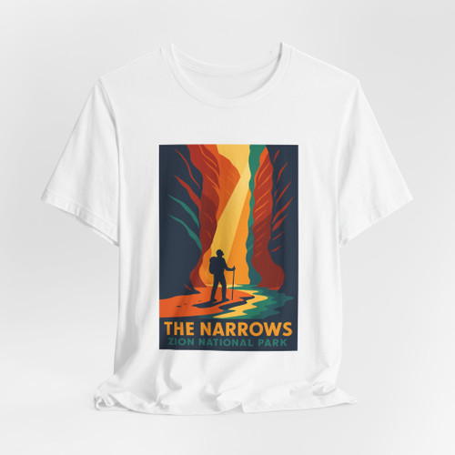 The Narrows Tee – Zion National Park Hiking Canyon Poster T-Shirt