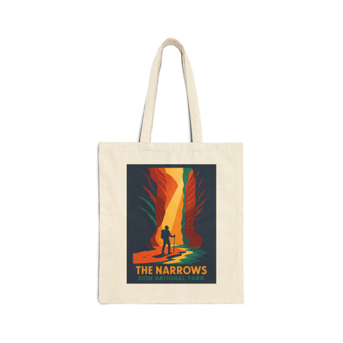 The Narrows Tote Bag – Zion National Park Canyon Hiker Vintage Canvas Tote