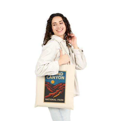 Grand Canyon Tote Bag – Retro Travel Art Vintage Canvas Carryall