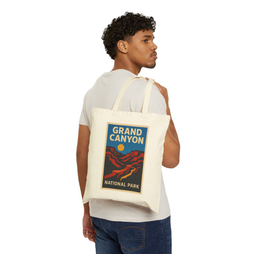 Grand Canyon Tote Bag – Retro Travel Art Vintage Canvas Carryall