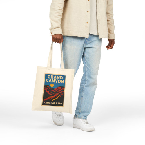 Grand Canyon Tote Bag – Retro Travel Art Vintage Canvas Carryall