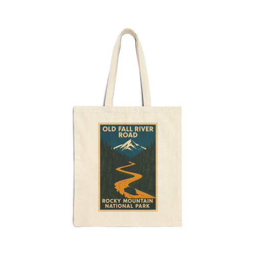 Old Fall River Road Tote Bag – Rocky Mountain National Park Vintage Poster Canvas Tote