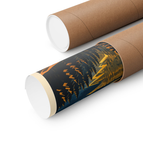 Tunnel View Sunrise Yosemite Poster – Vintage National Park Matte Wall Art (Unframed)