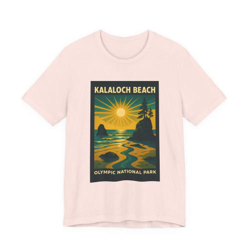 Kalaloch Beach Sunset Tee – Olympic National Park Vintage Poster T-Shirt