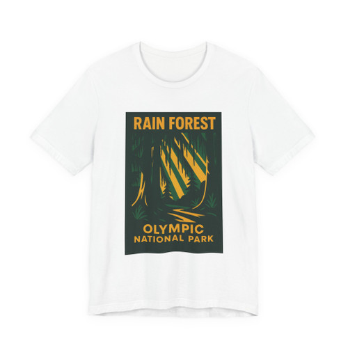Hoh Rain Forest Tee – Olympic National Park Vintage Poster T-Shirt