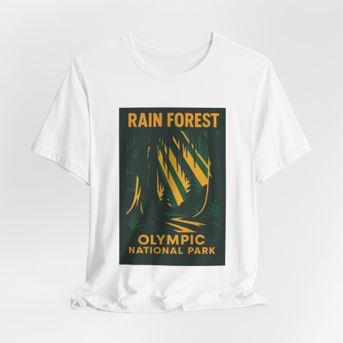 Hoh Rain Forest Tee – Olympic National Park Vintage Poster T-Shirt