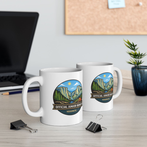 national park mug with outdoor adventure artwork