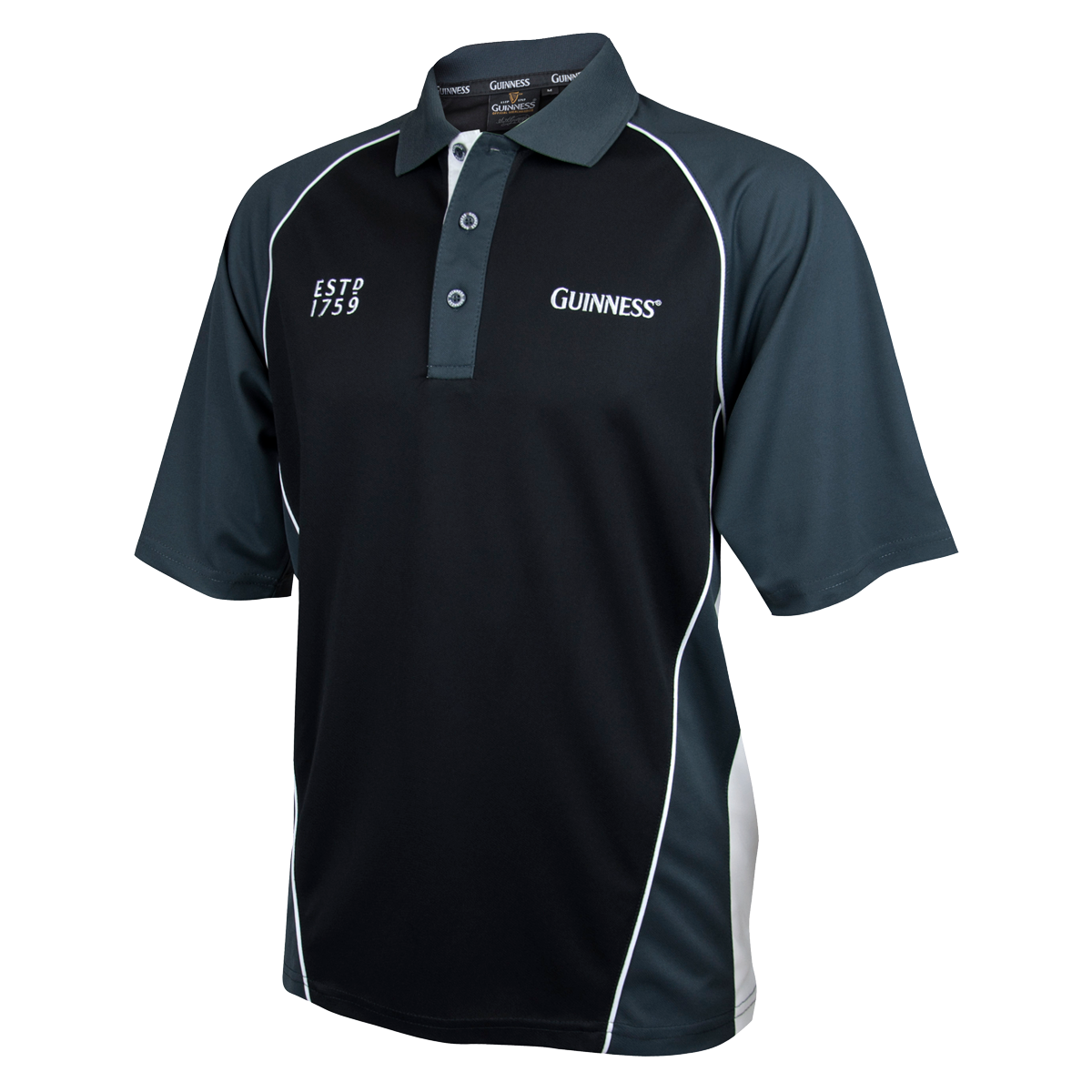 Black and Grey Golf Shirt The Tartan Store