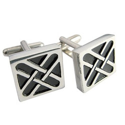 Celtic knot square Saltire Cufflinks