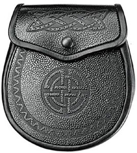 Angus Celtic Embossed Leather Sporran Angus Celtic Embossed Leather Sporran