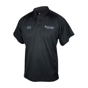 Black embossed print rugby jersey Black embossed print rugby jersey